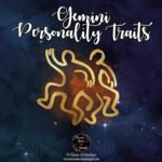 The Gemini Symbol with a blue galaxy background, with the heading Gemini Personality Traits